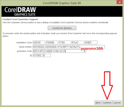 How to change corel draw x7 serial number